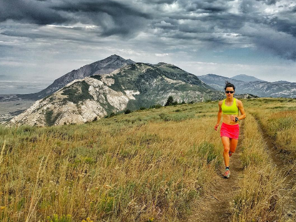 Maria Dalzot enjoying some time on the trails.