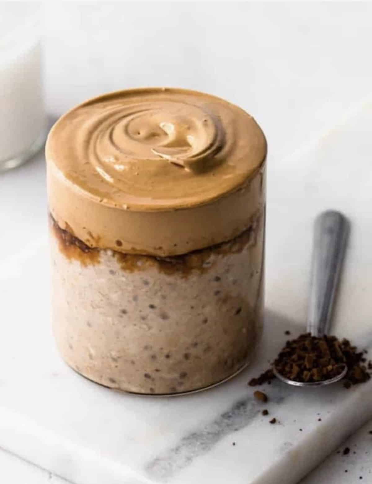 Peanut Butter Cup Overnight Oats - Thriving Home
